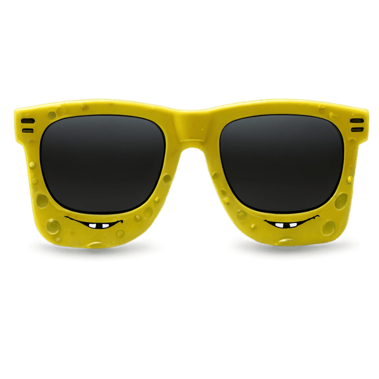 gafas de sol, bob esponja, pantalones cuadrados de bob esponja, gafas deportivas amarillas, limón con gafas de sol, bob esponja