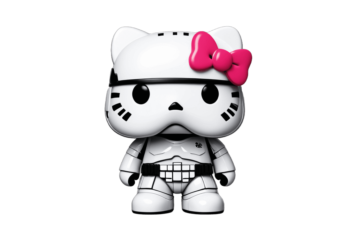 hello kitty,stormtrooper,storm trooper,mascot pop funko,steampunk stormtrooper,star wars character