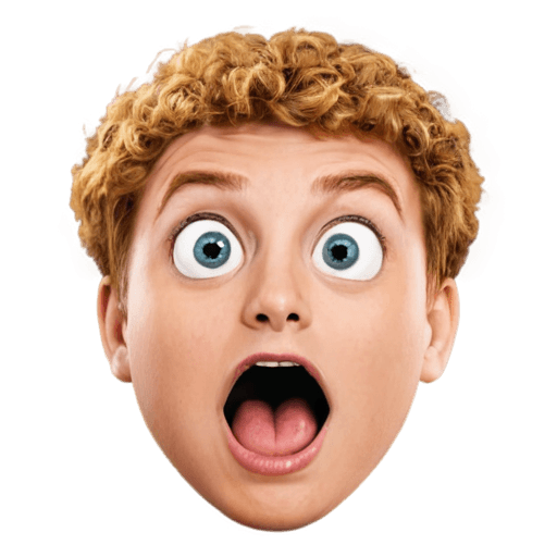 surprised emoji png black and white A child with big eyes and wide mouth