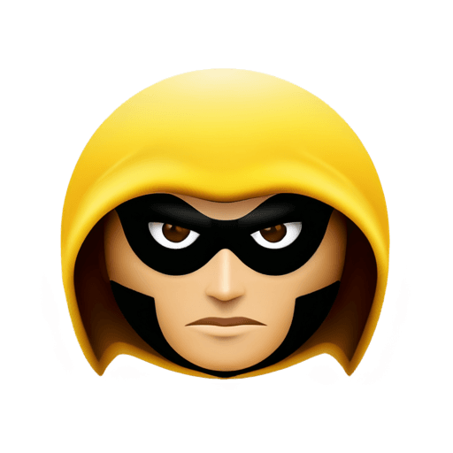 thief emoji png A yellow hooded face with a sad expression