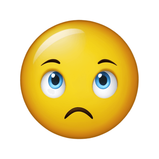 thinking emoji png transparent iphone Emoticons face sad expression on a yellow background