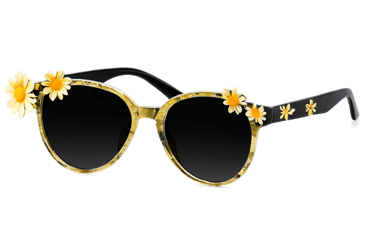 gafas de sol, gafas de sol de diseñador, gafas de sol divertidas, plantas en gafas, patrón floral de neón