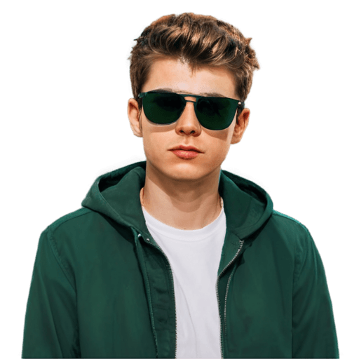 sunglasses,hyperrealistic teen,realistic painting effect,discord profile picture