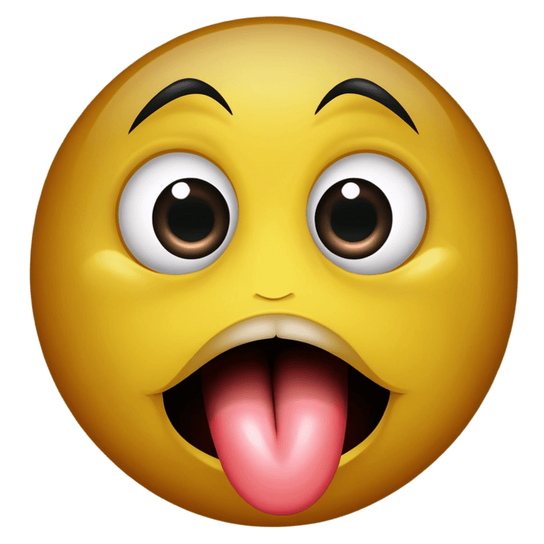 tongue out emoji crossed eyes png A happy emoji with a tongue sticking out