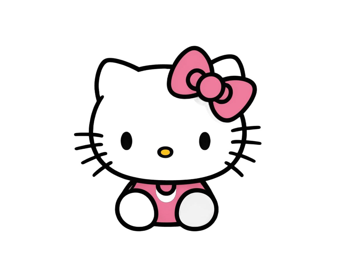 hello kitty,kitty,sanrio,anthropomorphic female cat,cute cartoon character,cat theme logo