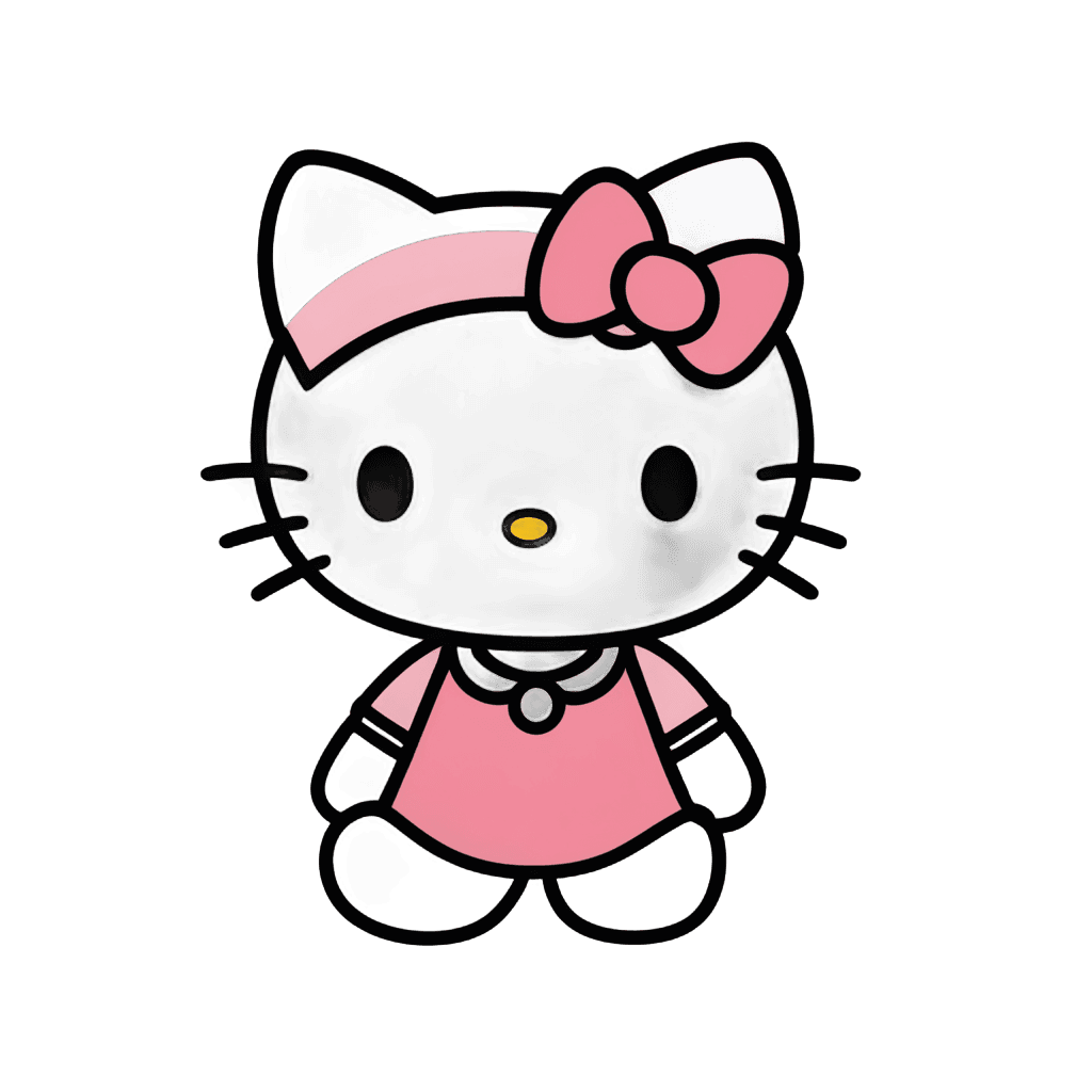 hello kitty,transparent png hello kitty,anthropomorphic female cat,nurse uniform,robotic cat,nurse girl