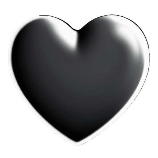 tumblr heart png black and white A heart is illuminated in black and white