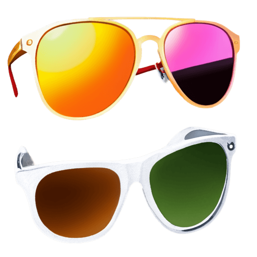 watercolor sunglasses set png Sunglasses with different colors and shapes