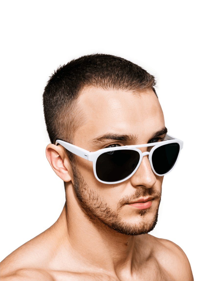 sunglasses,white douchebag sunglasses png,brown buzzcut,reflective sunglasses,polarized sports sunglasses,wearing oakley sunglasses