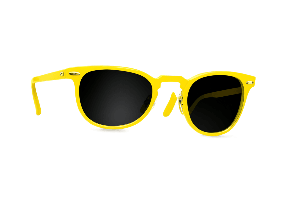 gafas de sol, gafas deportivas amarillas, fondo amarillo brillante, gafas de sol reflectantes, yelow, amarillo azo