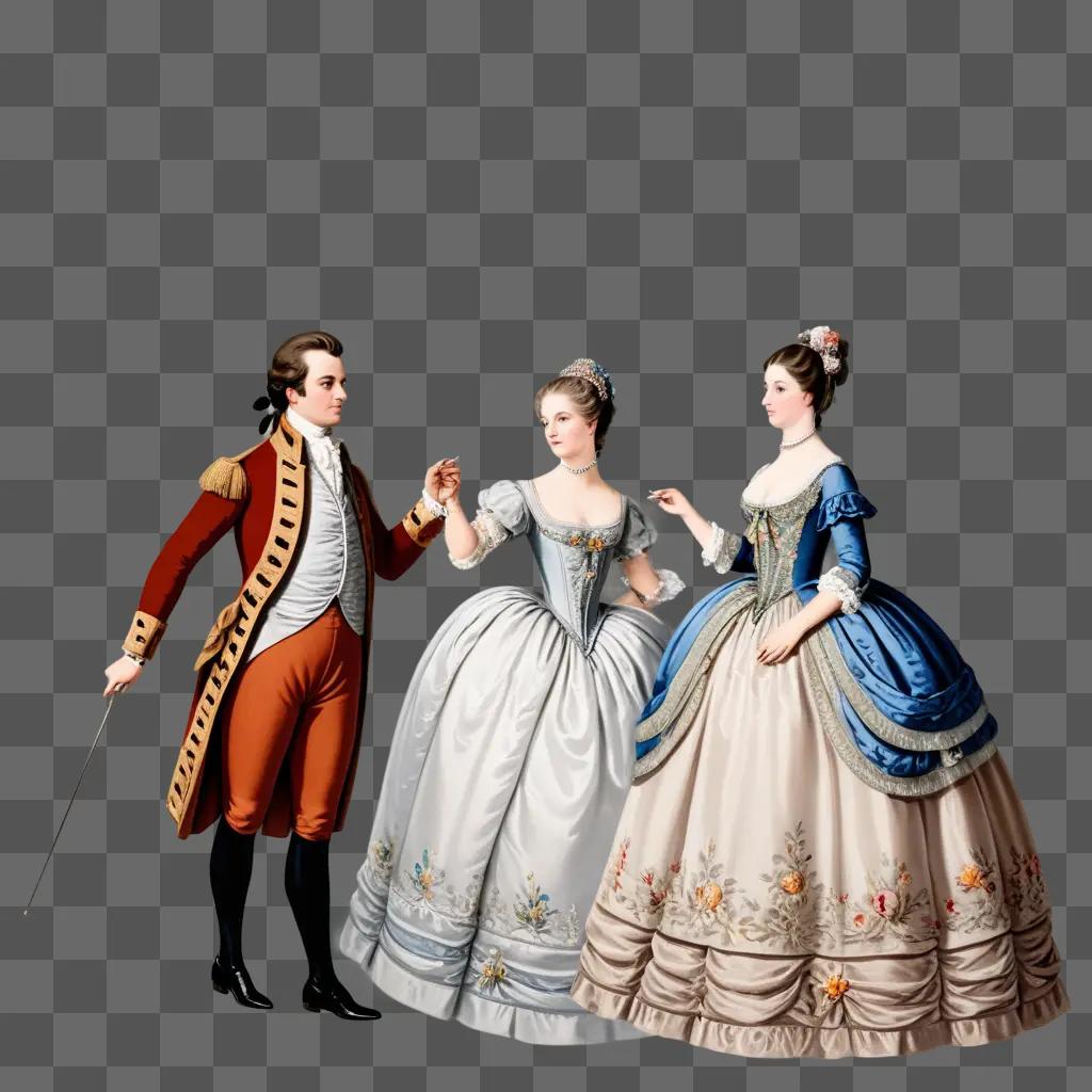 18th century ball scene