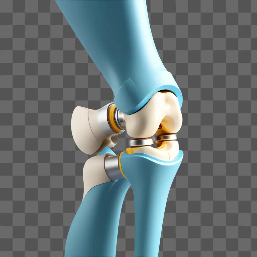 3D art of a knee replacement procedure