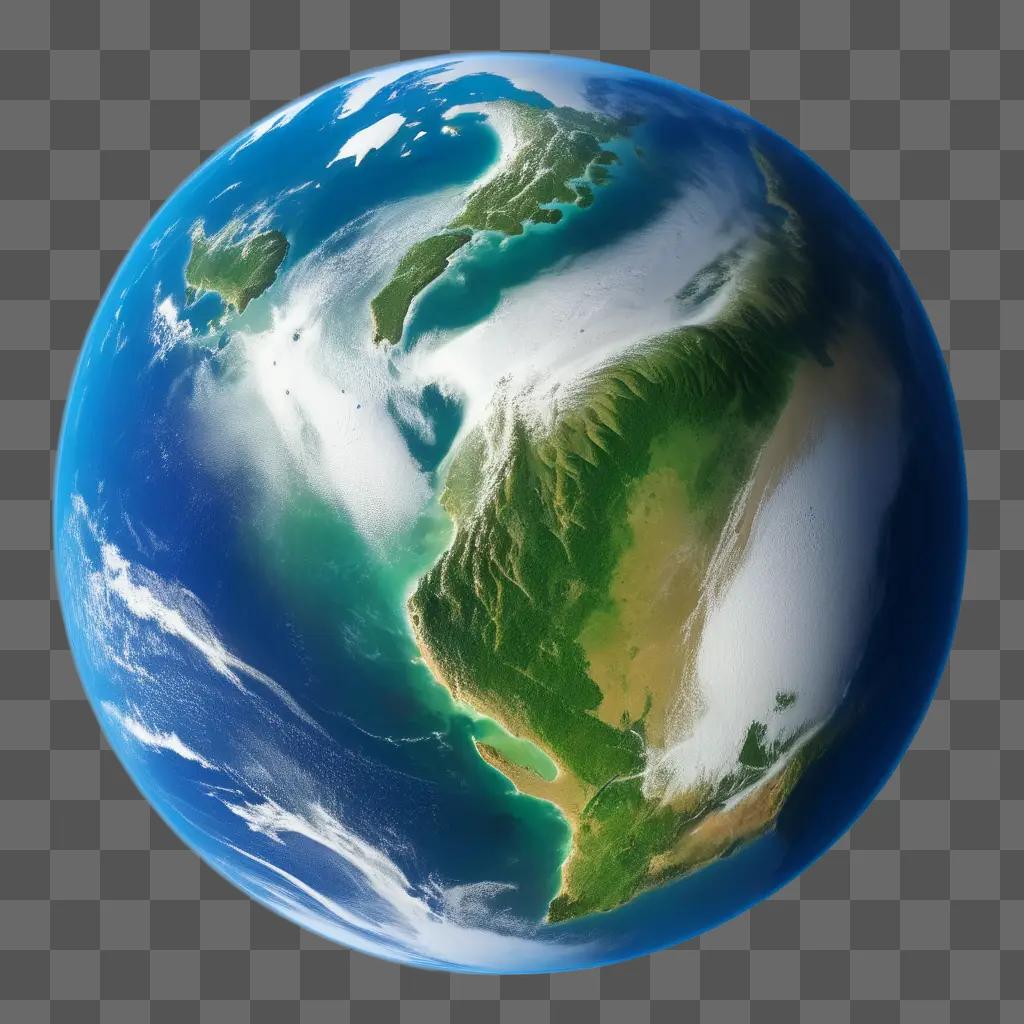 3D depiction of the planet Earth