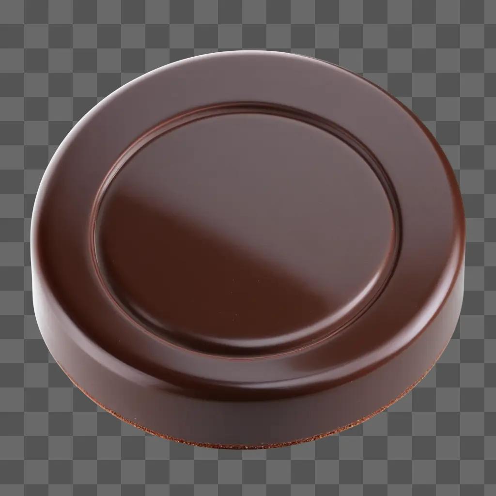 3D rendered chocolate cake on a dark background