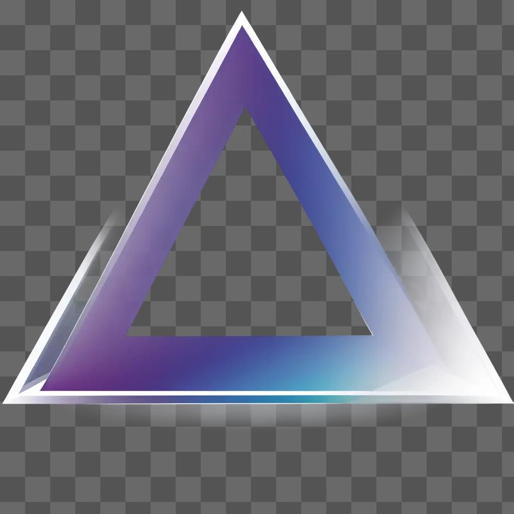 3D rendered triangle in a purple background