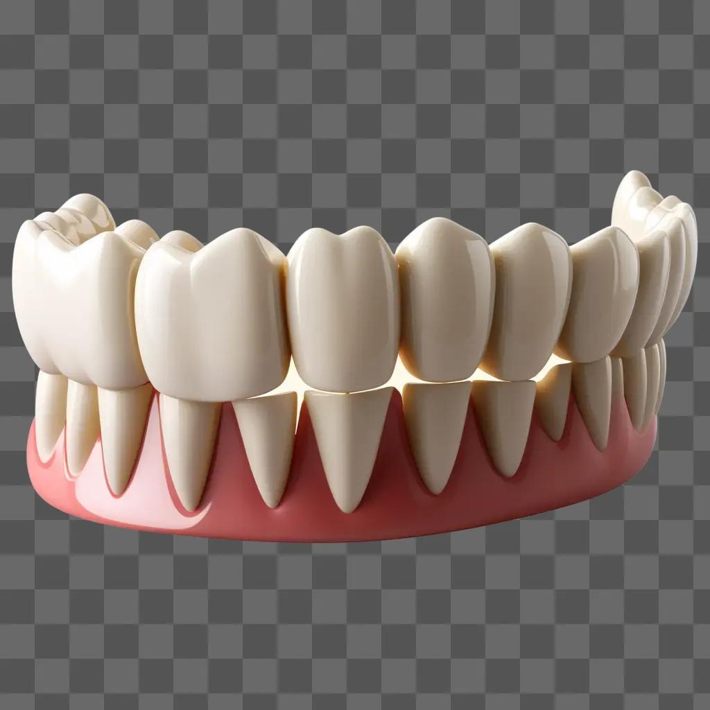 歯のクリップアートセットの3Dレンダリング