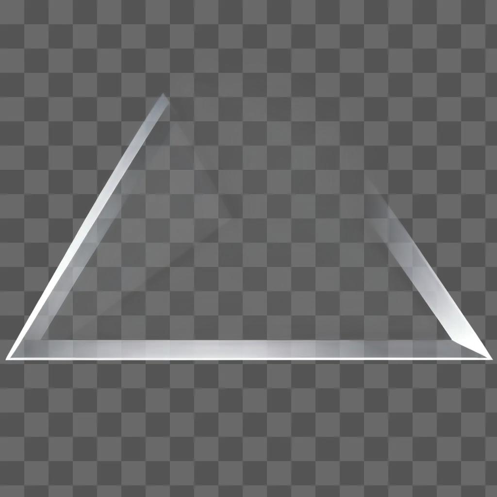 3D rendering of a triangle in a white background