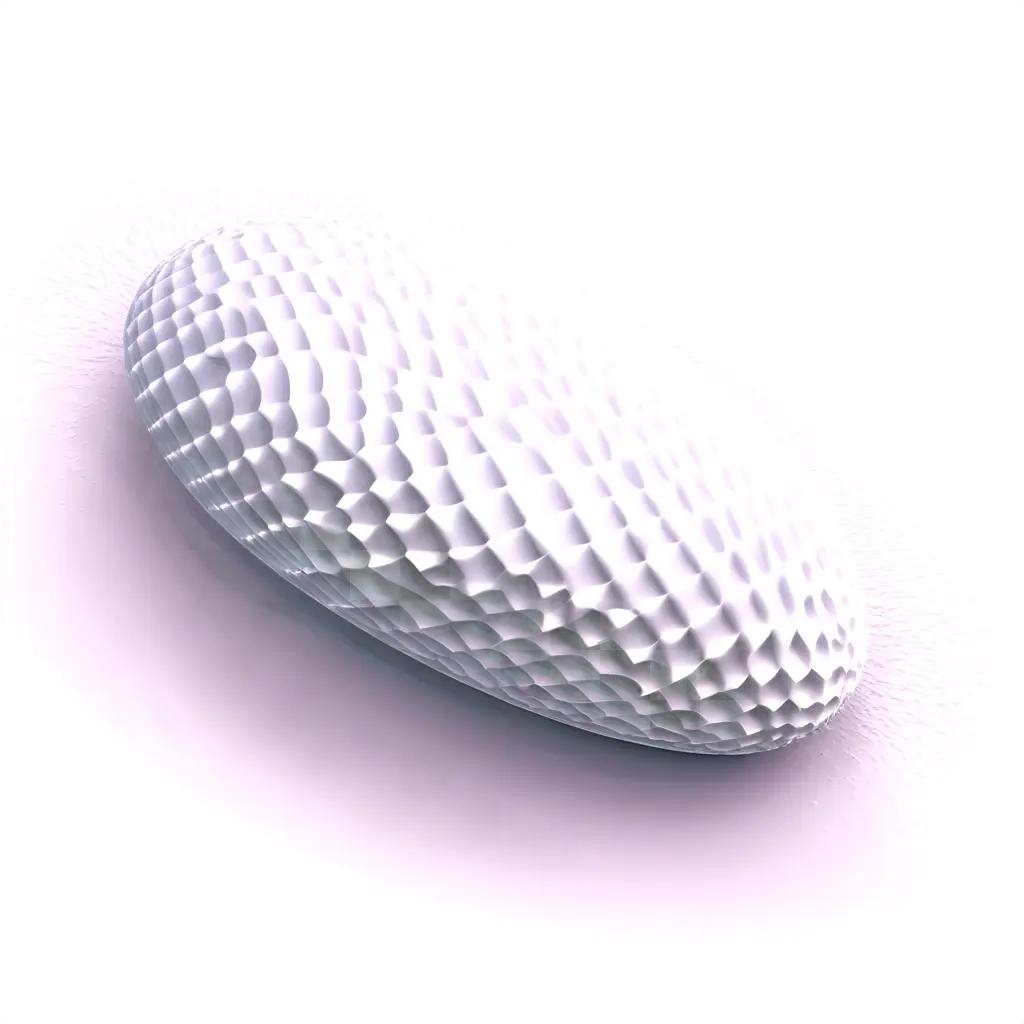 3D rendering of a white object with a diamond pattern