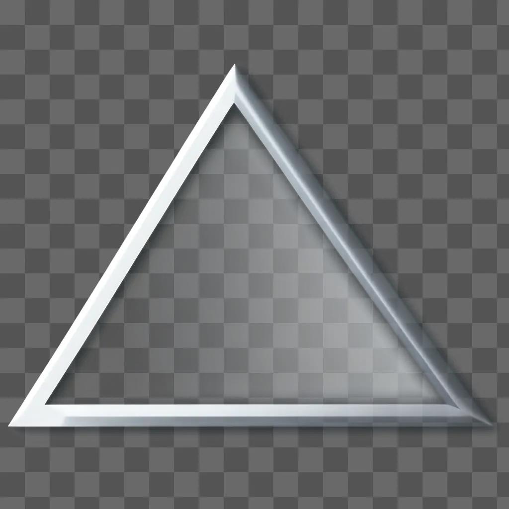 3D triangle in a white background