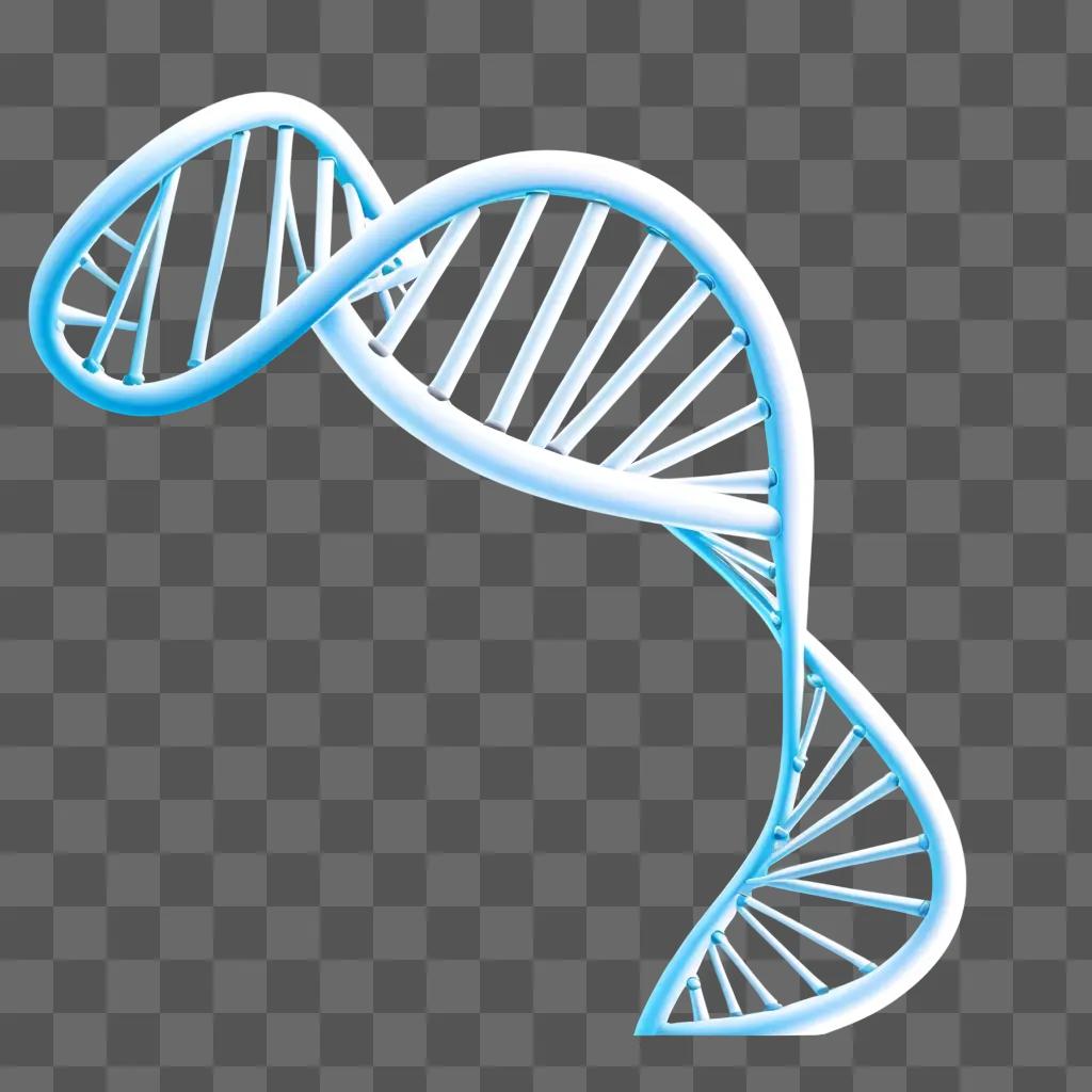 青い背景に 3D DNA クリップアート