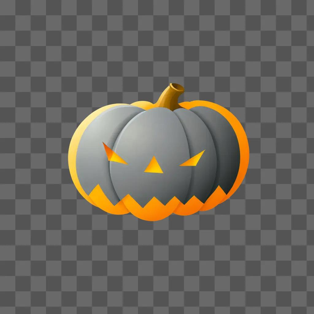 A Halloween pumpkin emoji glows in the dark