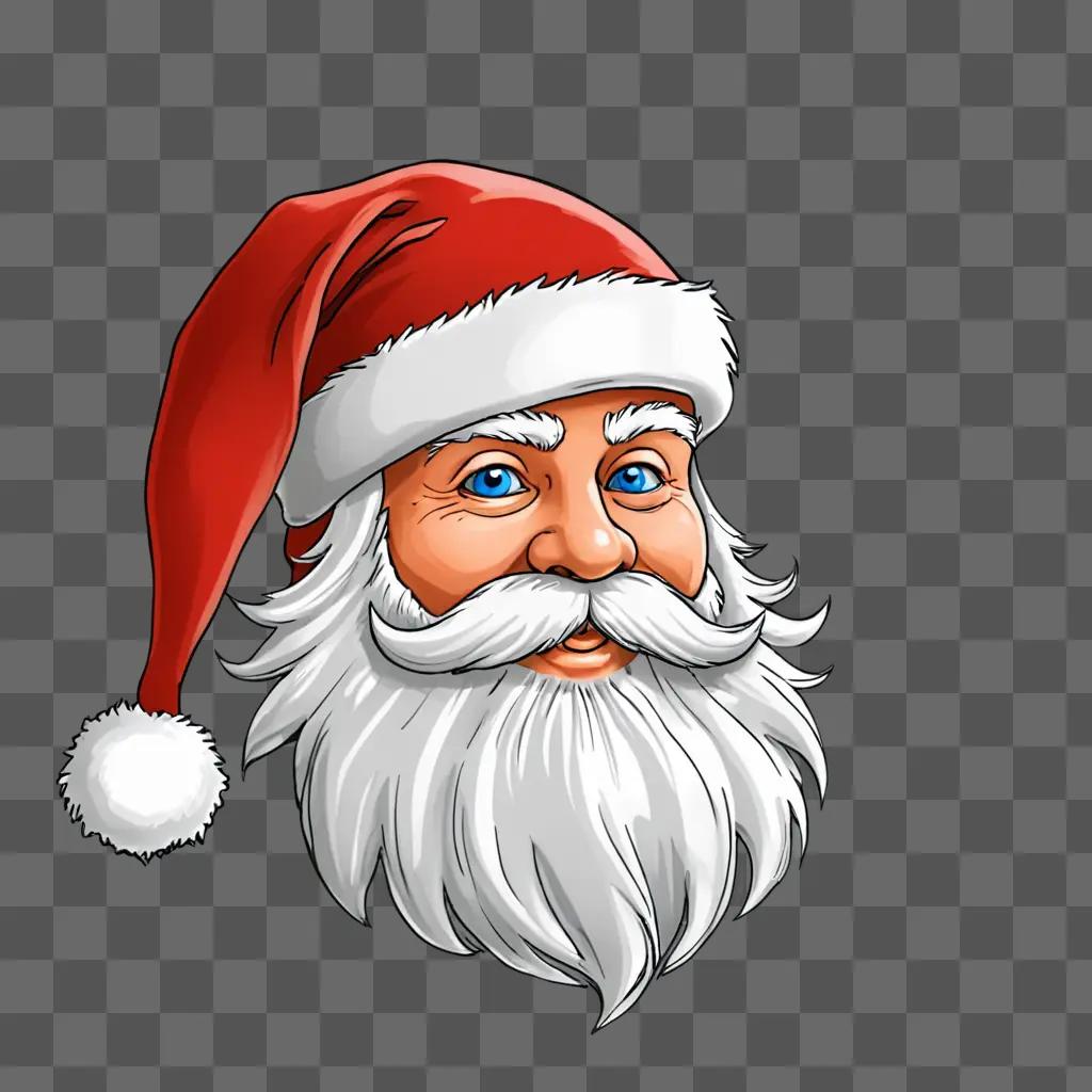 A Santa Hat Drawing with Colour