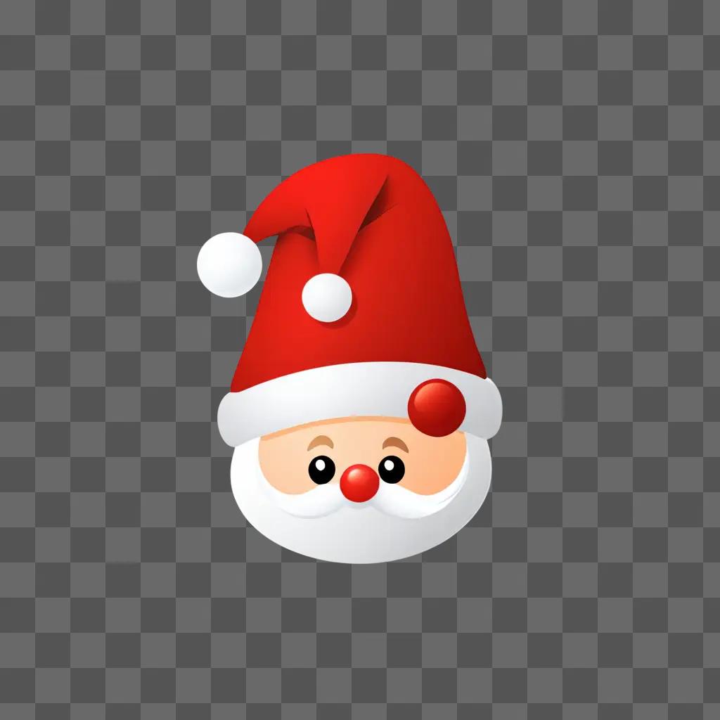 A Santa hat clipart shows a smiling face