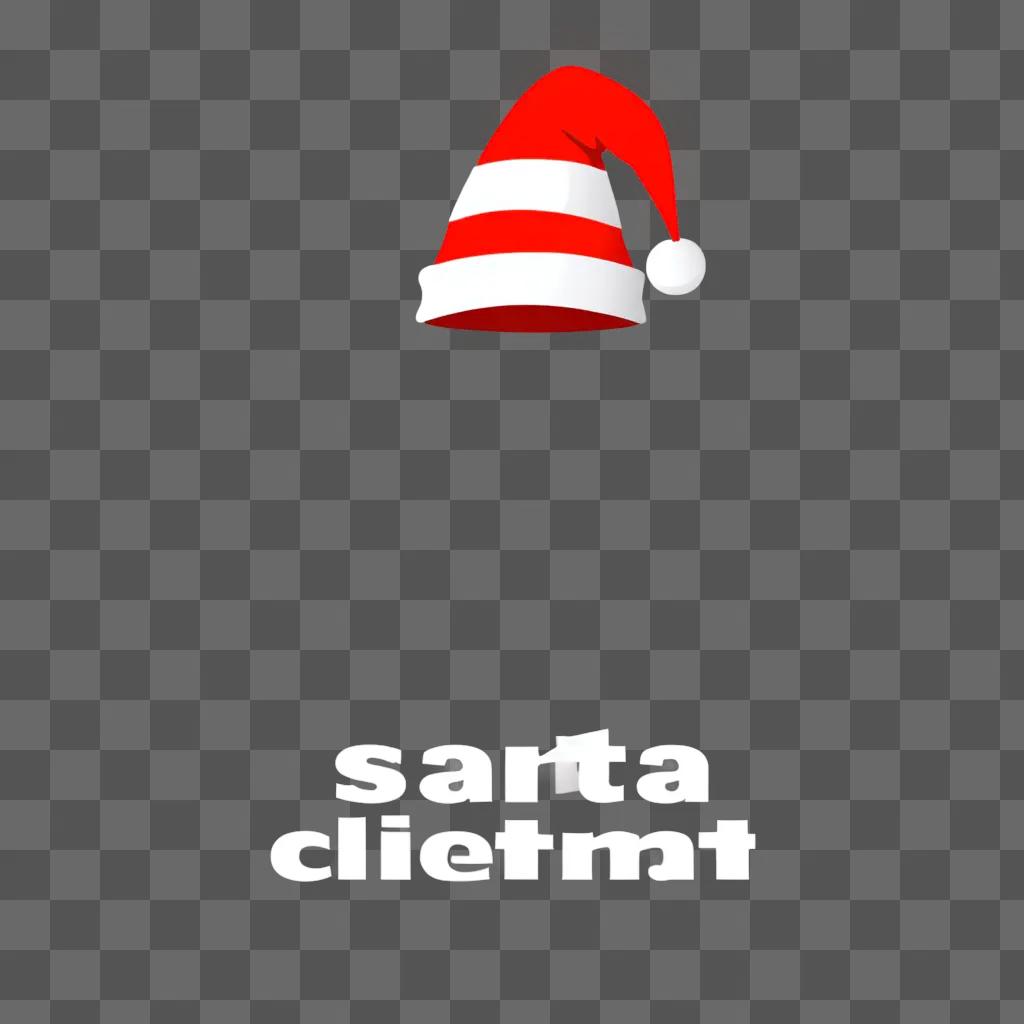 A Santa hat clipart sits atop a pink background