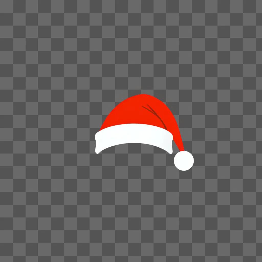 A Santa hat emoji is on a pink background