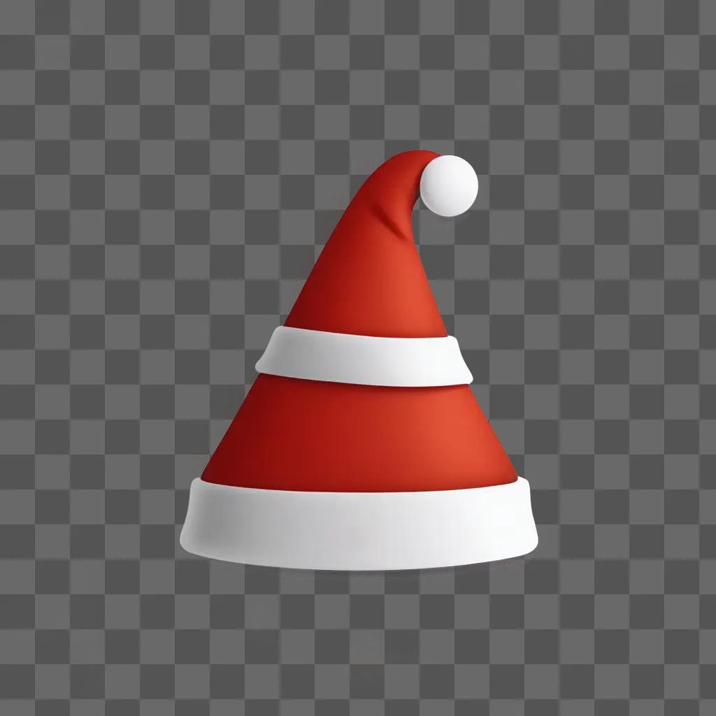 A Santa hat emoji on a pink background