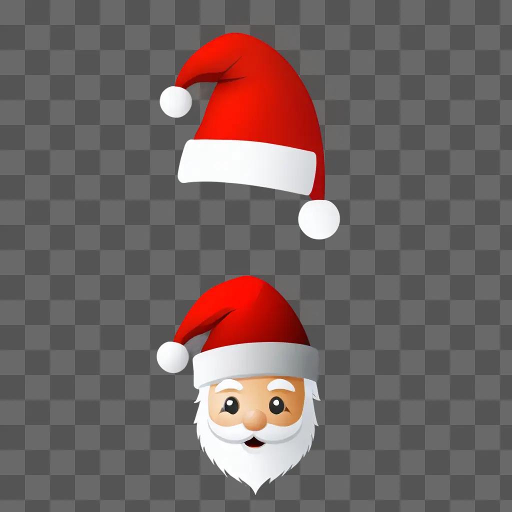 A Santa hat emoji with a smiling face