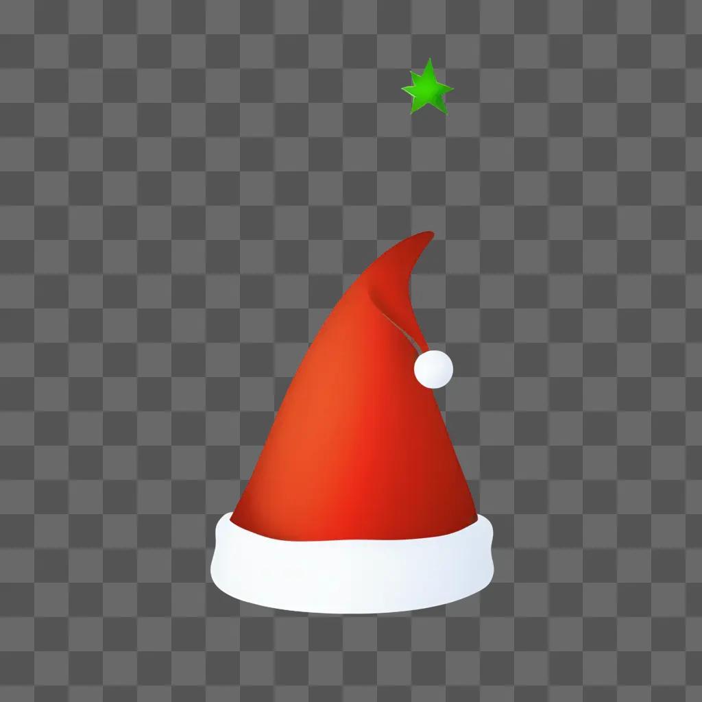 A Santa hat with a glowing star on top