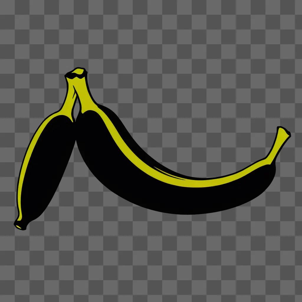 A banana silhouette against a dark background