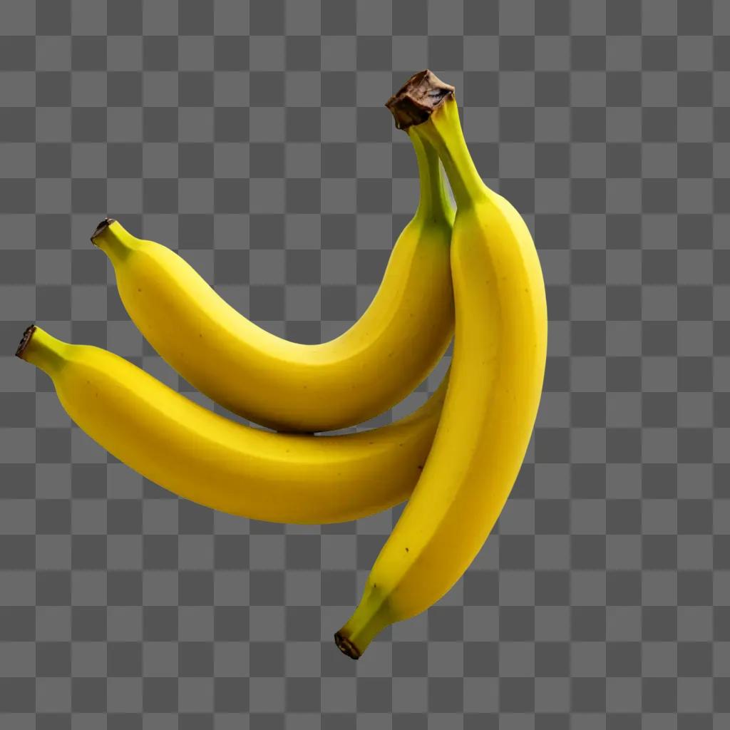 A banana silhouette on a yellow background