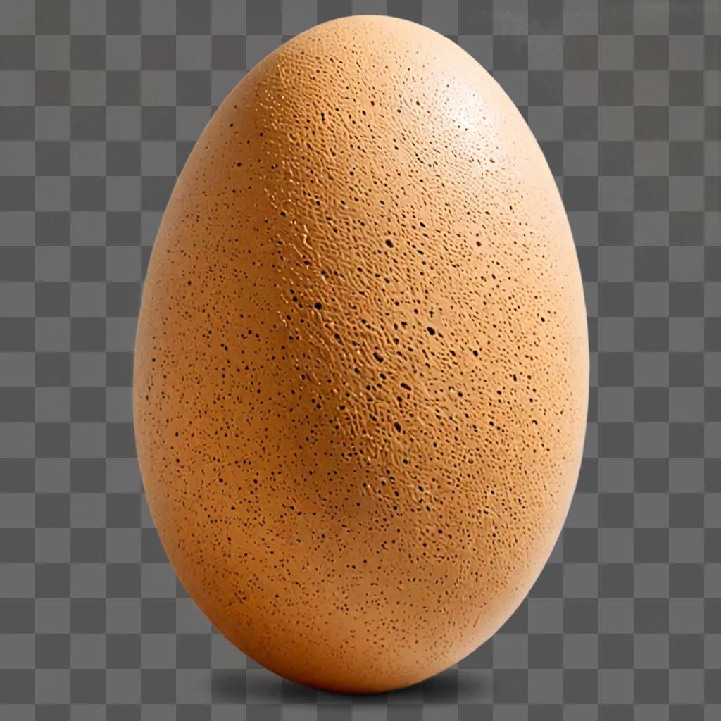 A beautiful egg drawing on a brown background