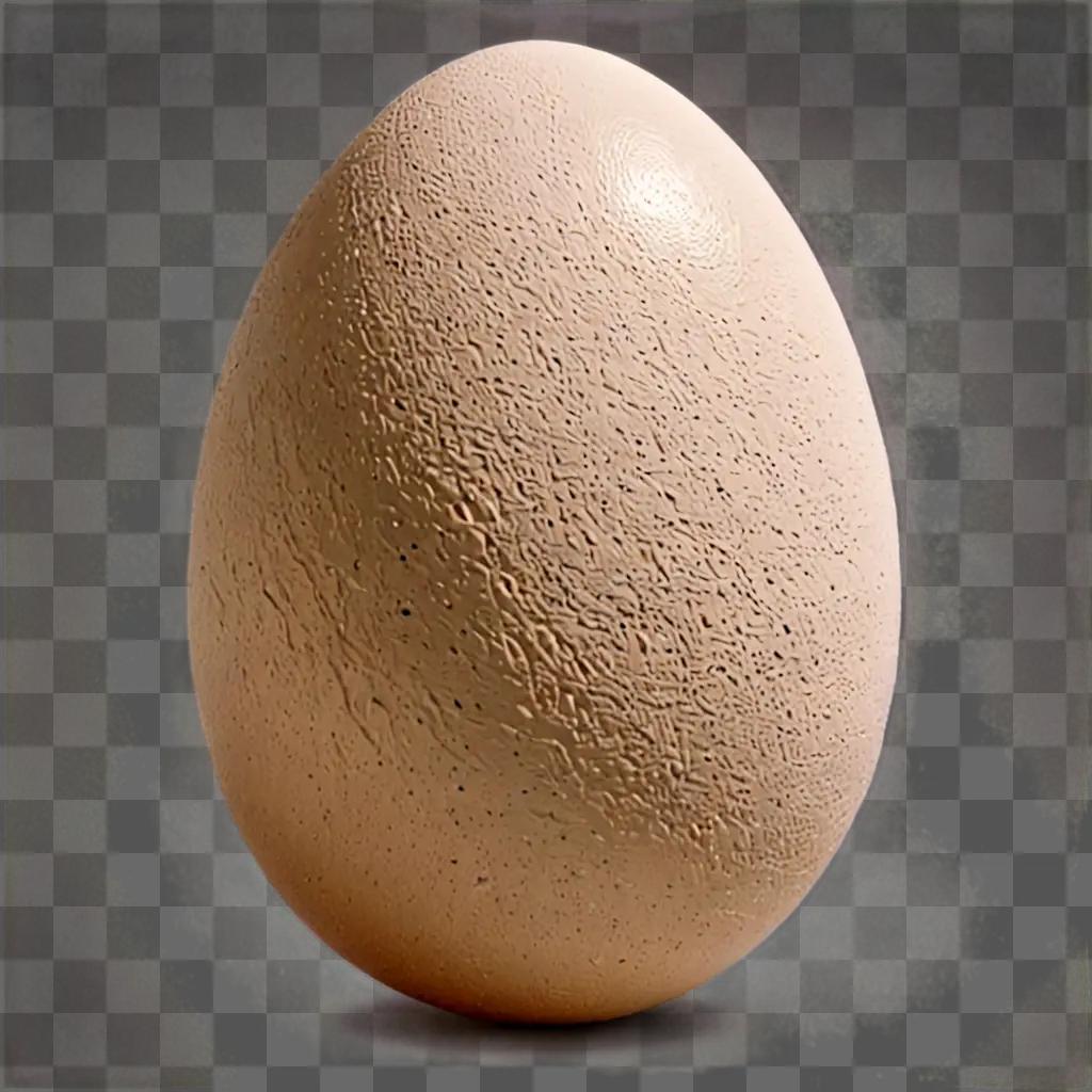 A beautiful egg drawing on a brown background