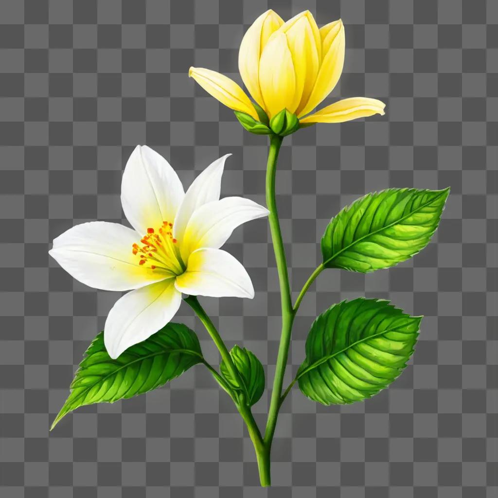 A beautiful flower drawing is presented in the image