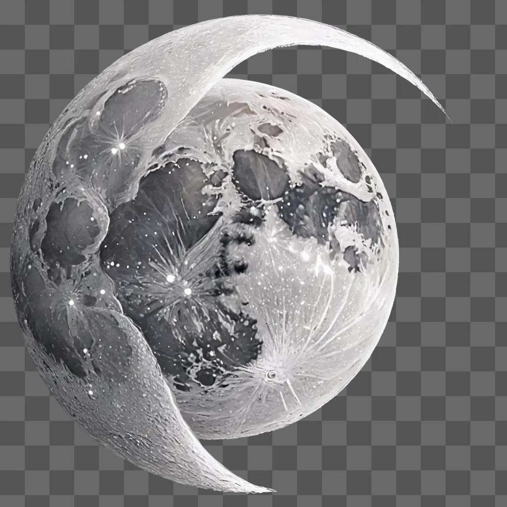 A beautiful moon drawing of the moon