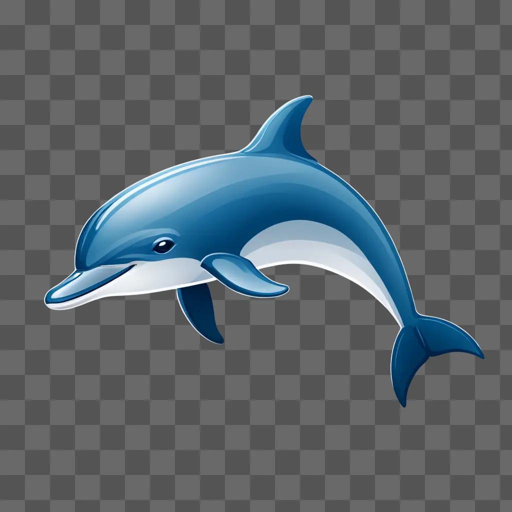 A blue dolphin drawing is a beautiful piece of art