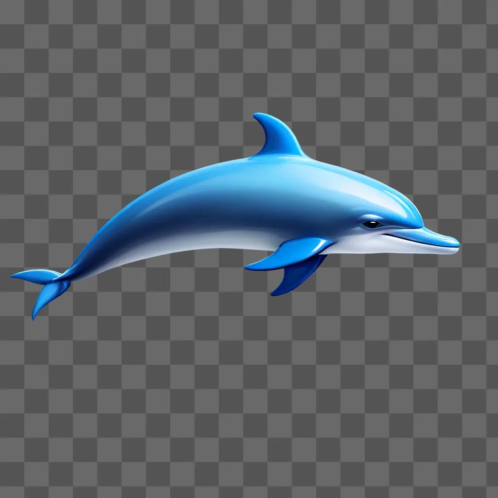 A blue dolphin emoji floats in the air