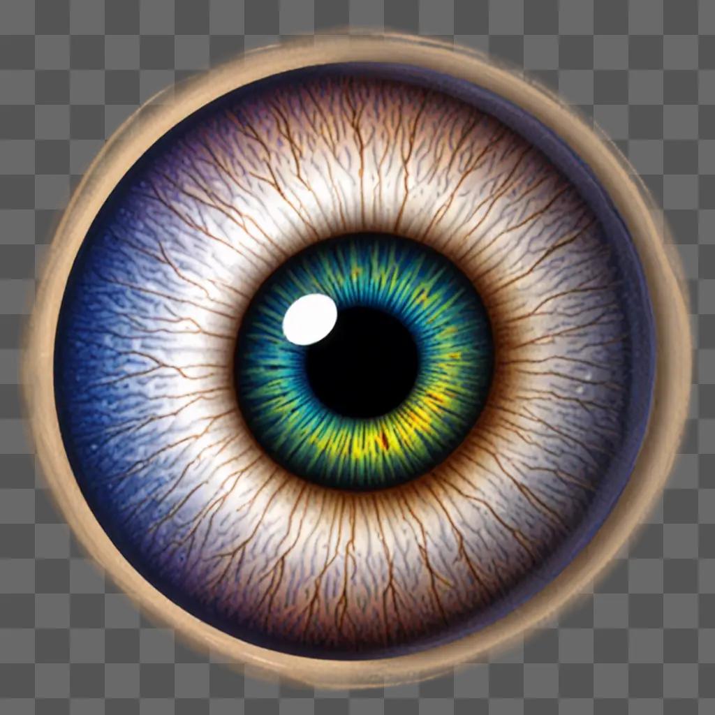 A blue eyeball clipart of an eye