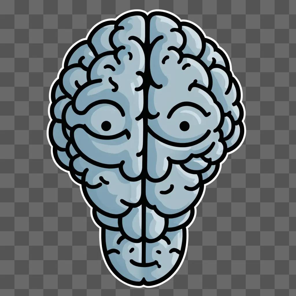 A brain emoji with a smiling face