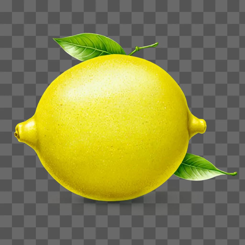 A brightly colored lemon drawing for kids