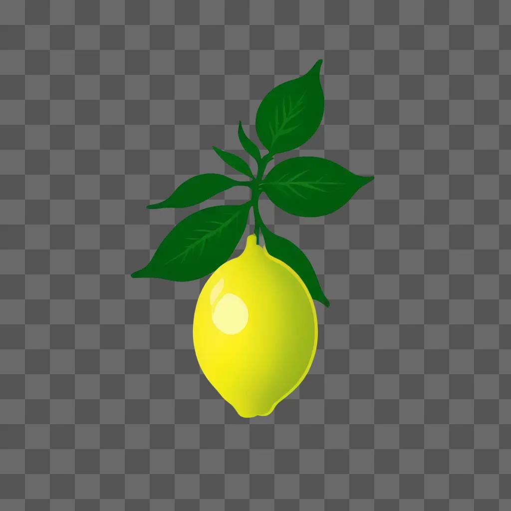 A brightly lit lemon silhouette against a green background