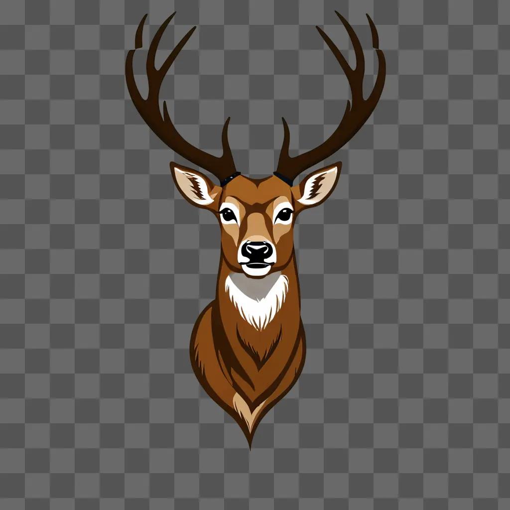 A brown deer is on a brown background