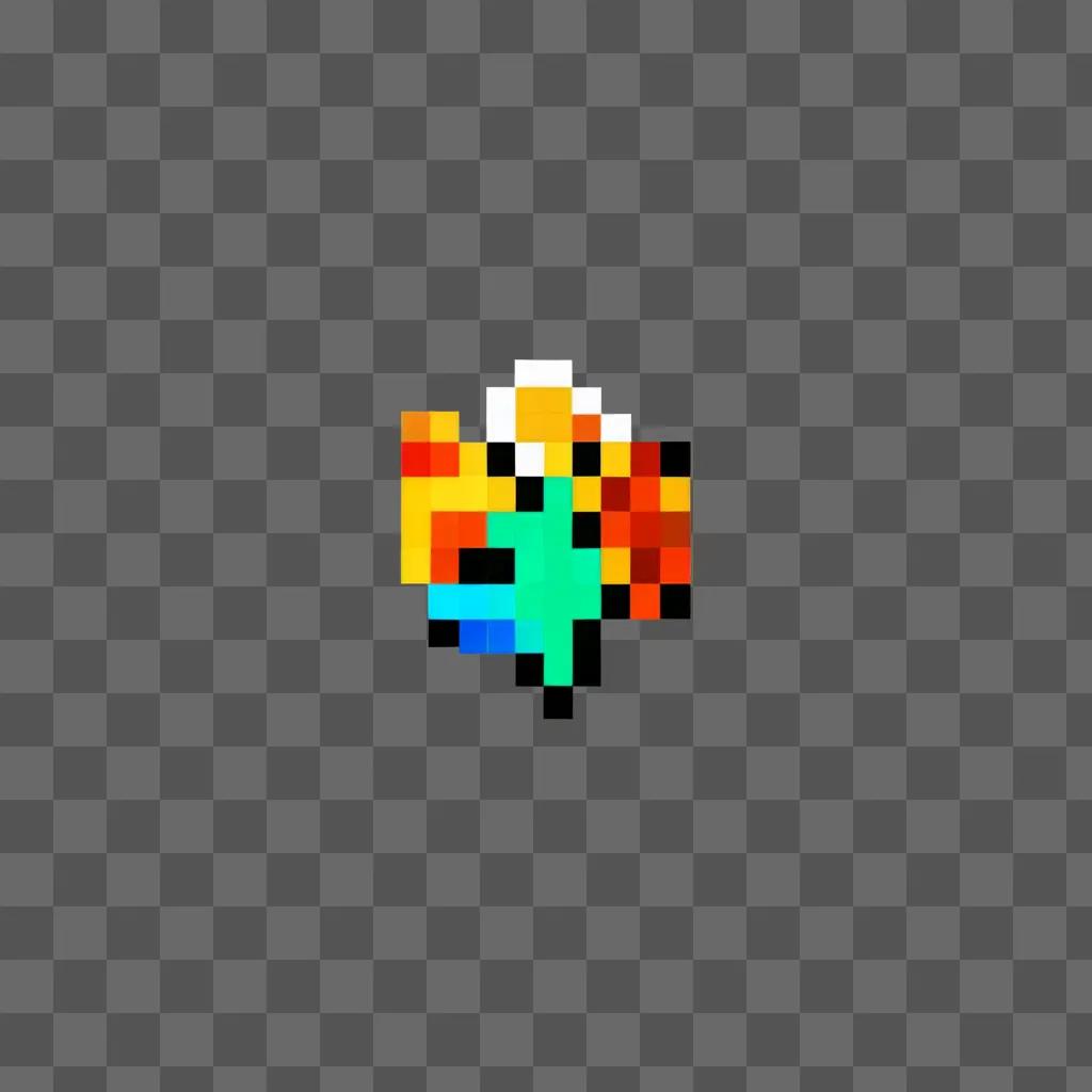 A bullet in a pixelated art style