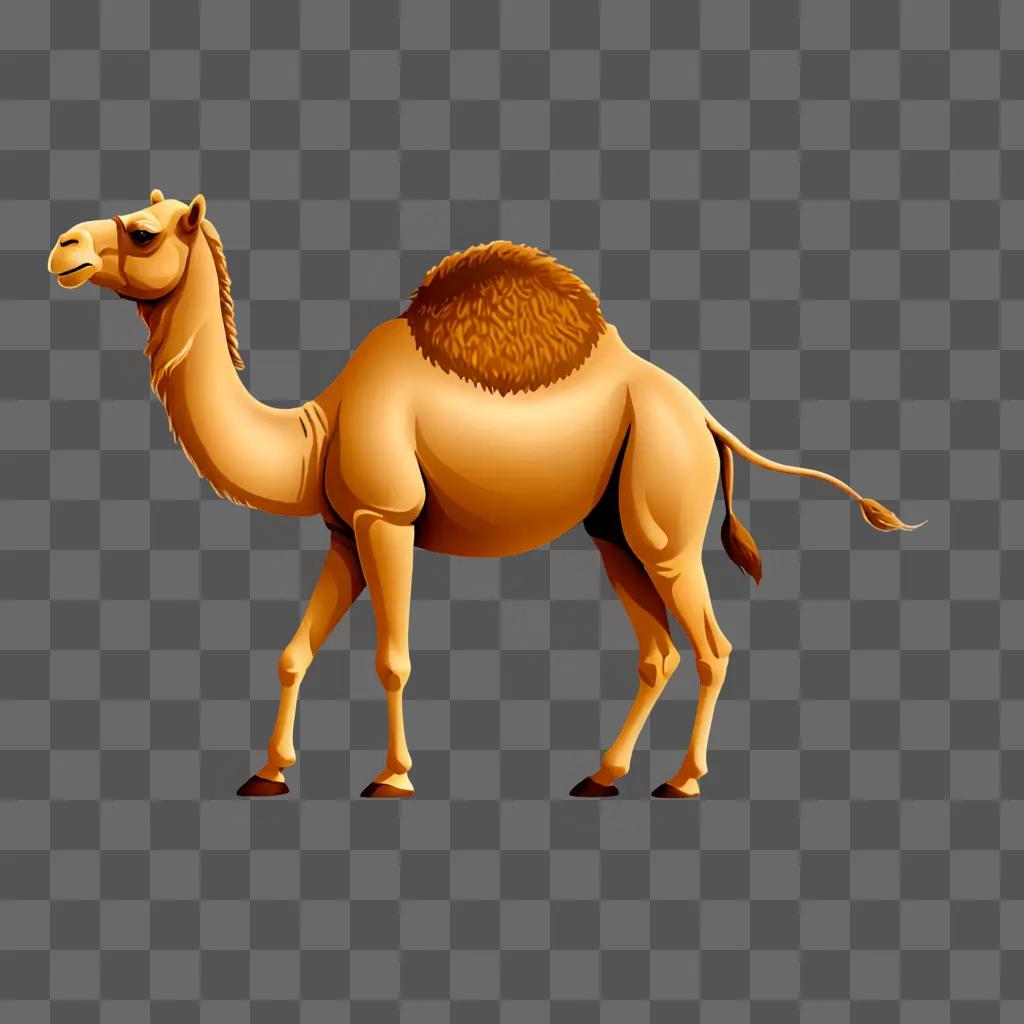 A camel emoji is shown in a brownish color