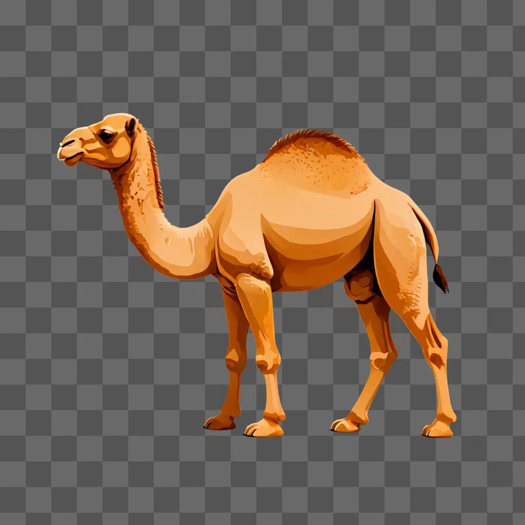 A camel emoji stands out against a brown background