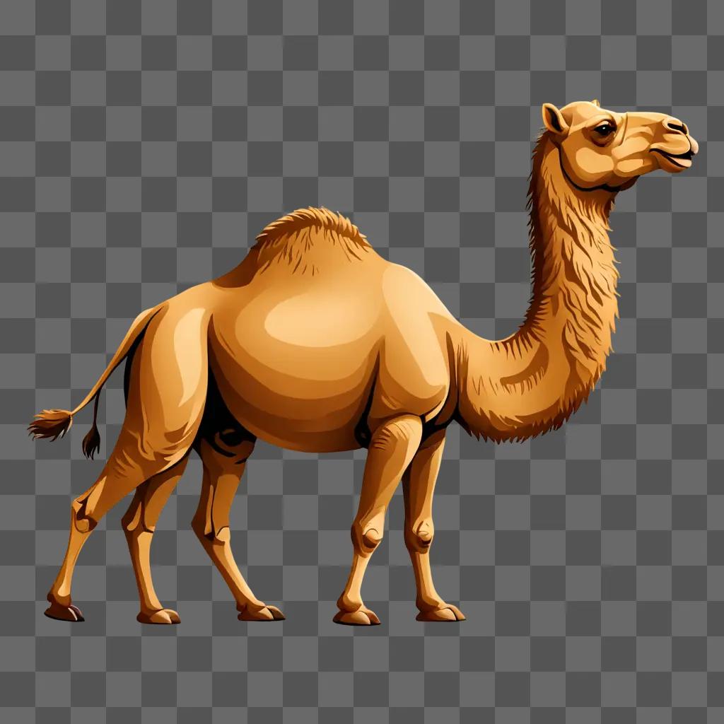 A camel emoji stands out on a brown background