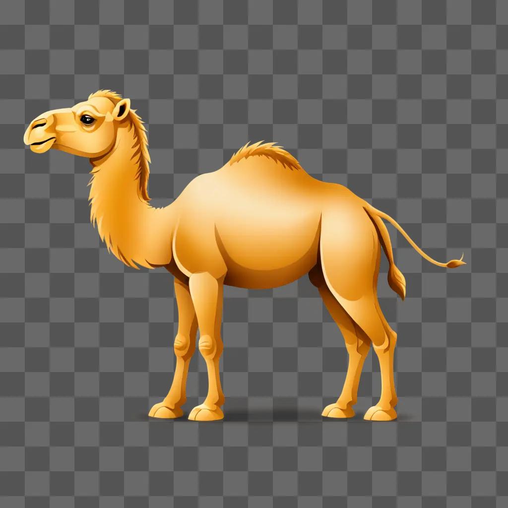 A camel emoji with a brown coloring